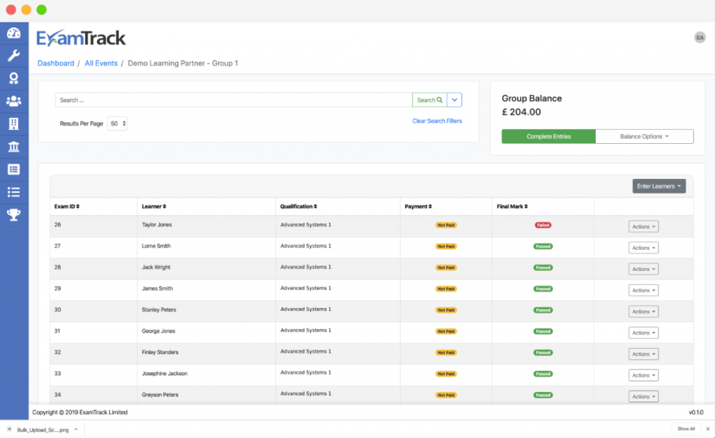 ExamTrack Awarding Body Software